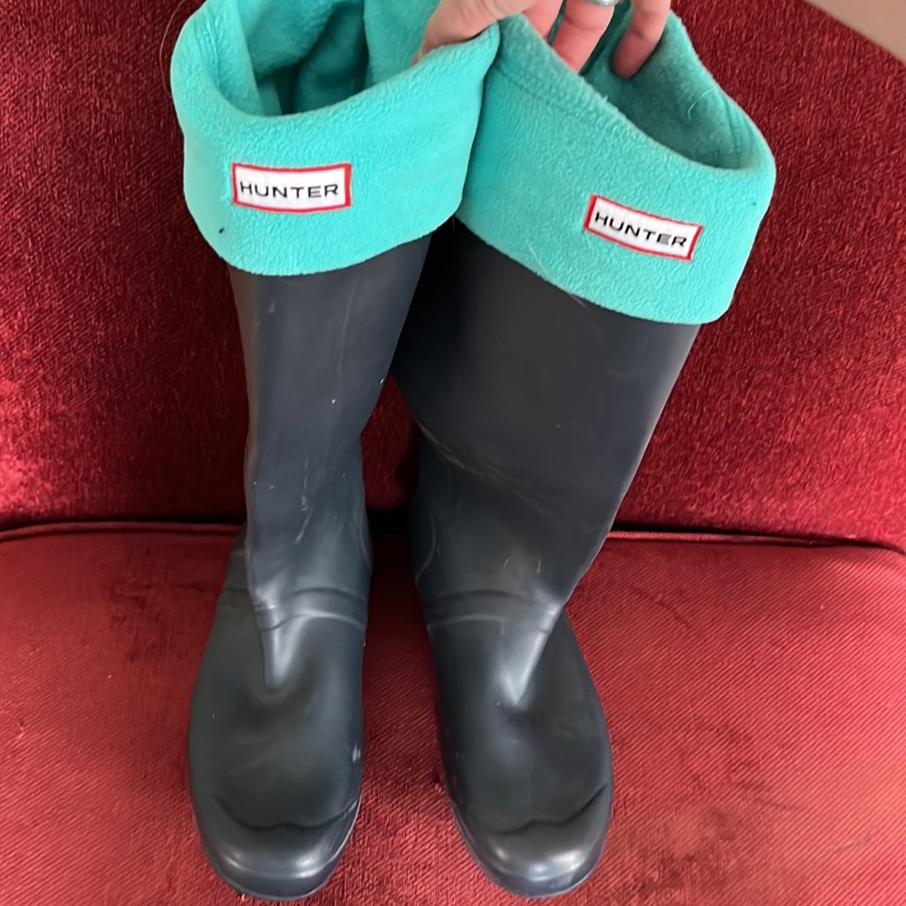 Hunter Boots with Fleece Inserts